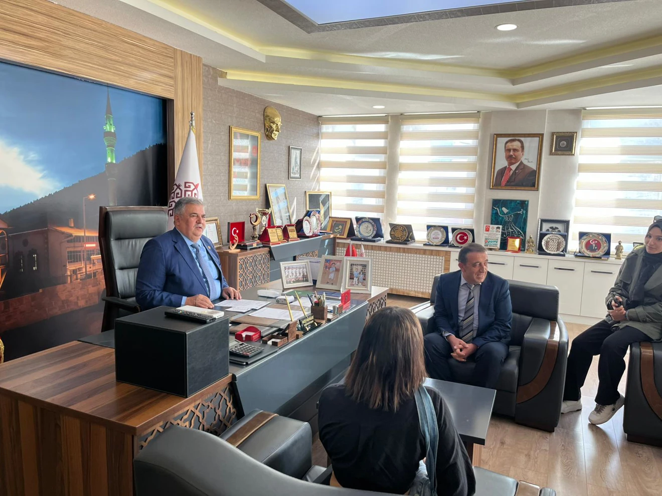 Bozkır Meslek Yüksekokulu Ekibi, Belediye Başkanı'nı Ziyaret Etti